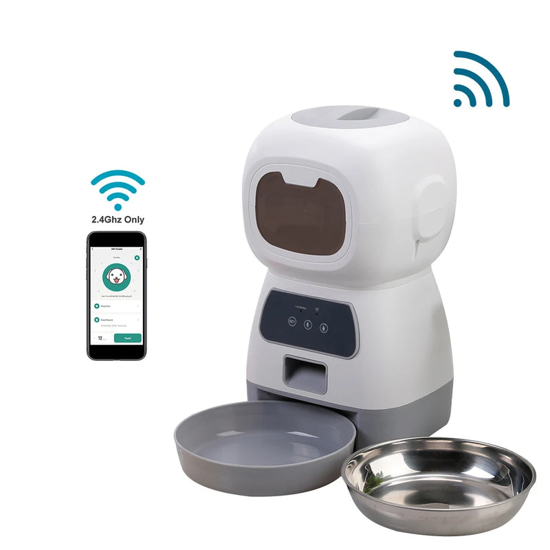 Dispensador de Comida para Mascotas con WiFi y Grabación de Voz
