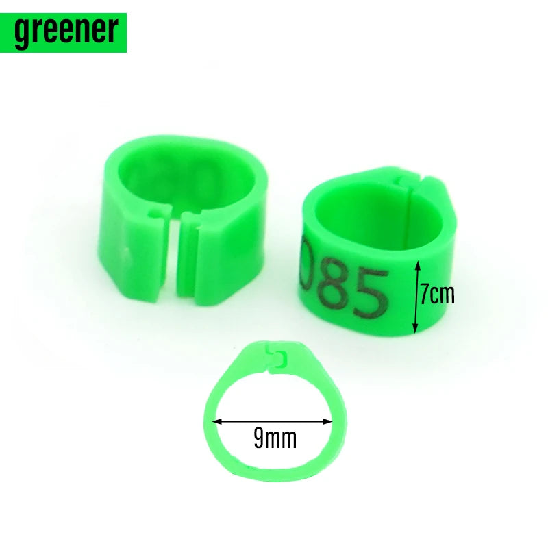 100 قطعة حلقات أقدام للحمام 9 مم للتعريف