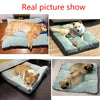 Winter Warm Corduroy Dog Bed - Detachable Washable Mat