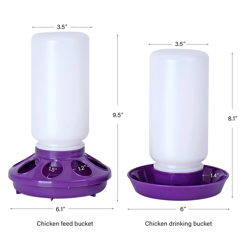 1L Chicken Feeder Bucket Waterer Automatic Drinker