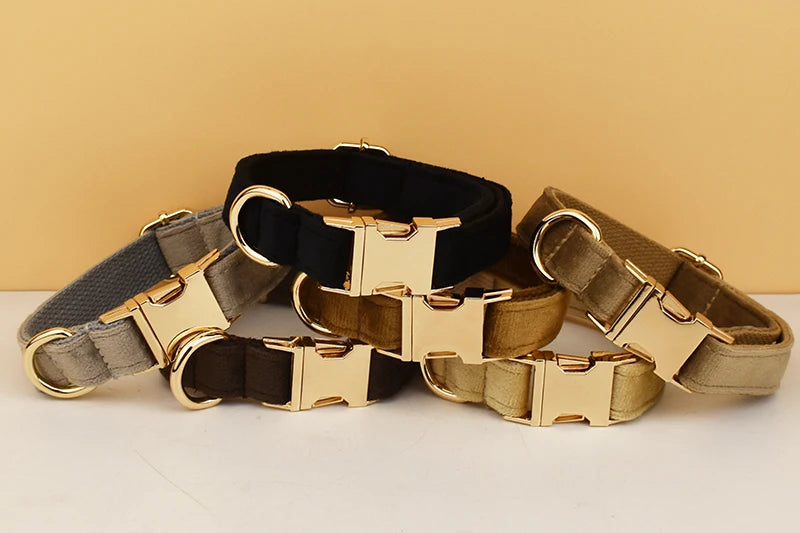 Personalisiertes Halsband, Geschirr & Leine Set mit abnehmbarem Fliegenknoten