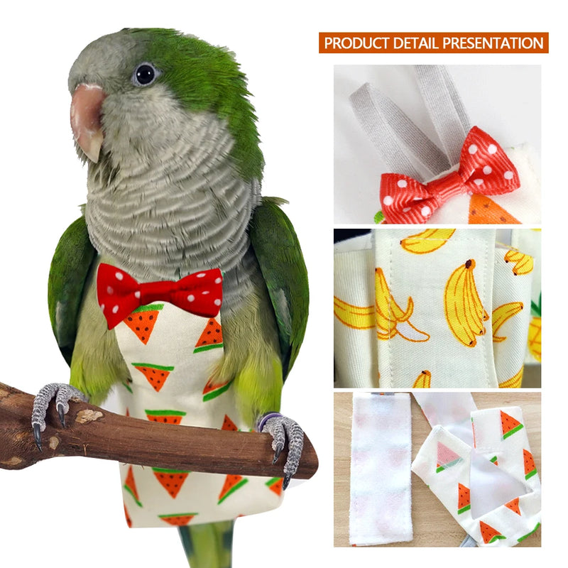 Parrot Diaper Flight Suit with Bowtie