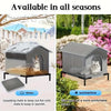 Outdoor Cat House with Heated Insulation and Raised Waterproof Base