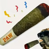 Cigar-Shaped Squeaky Plush Dog Toy for Interactive Play and Teeth Care