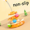 Interactive Cat Toy Tower with Turntable, Track, and Feather Balls