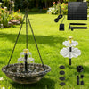 Solar Hanging Bird Bath Fountain with Glass Bowl