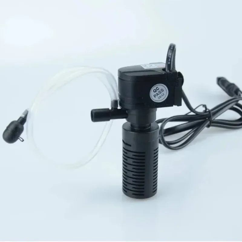 Mini 3-in-1 Submersible Aquarium Filter with Aeration
