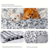 Cozy Flannel Pet Blanket with Paw Print Design
