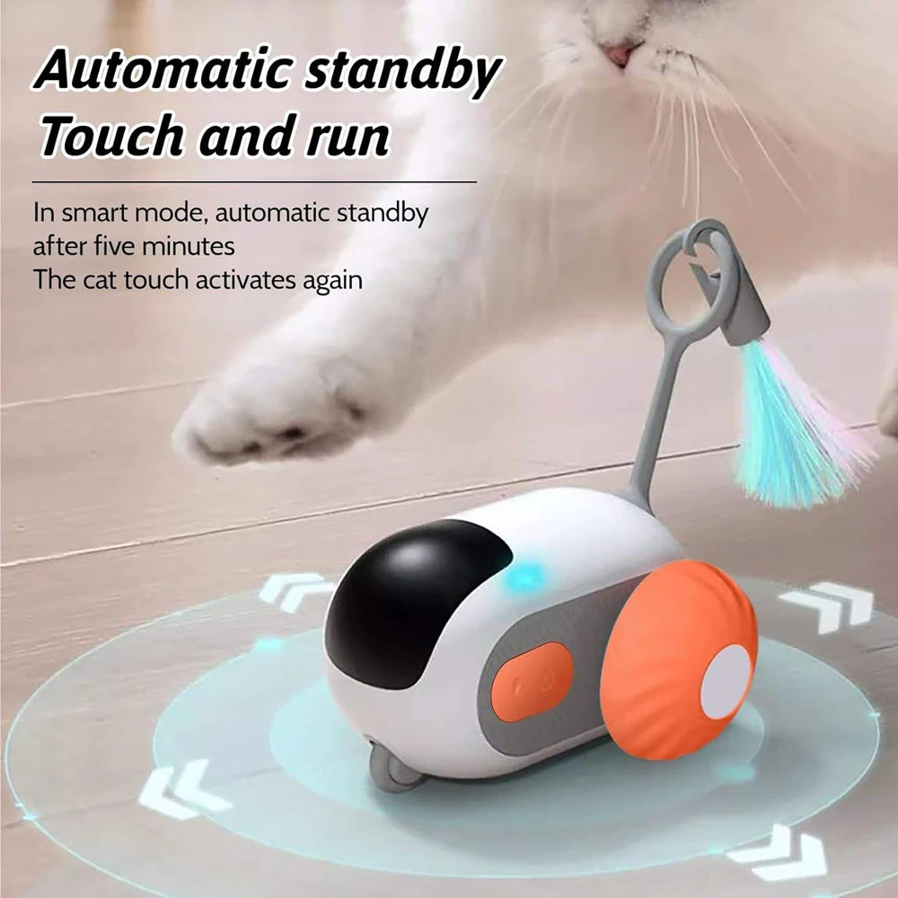 Interactive Smart Cat Toy Car with Remote Control