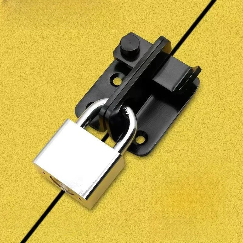 Black Sliding Bolt Lock for Cabinets, Doors, and Pet Cages