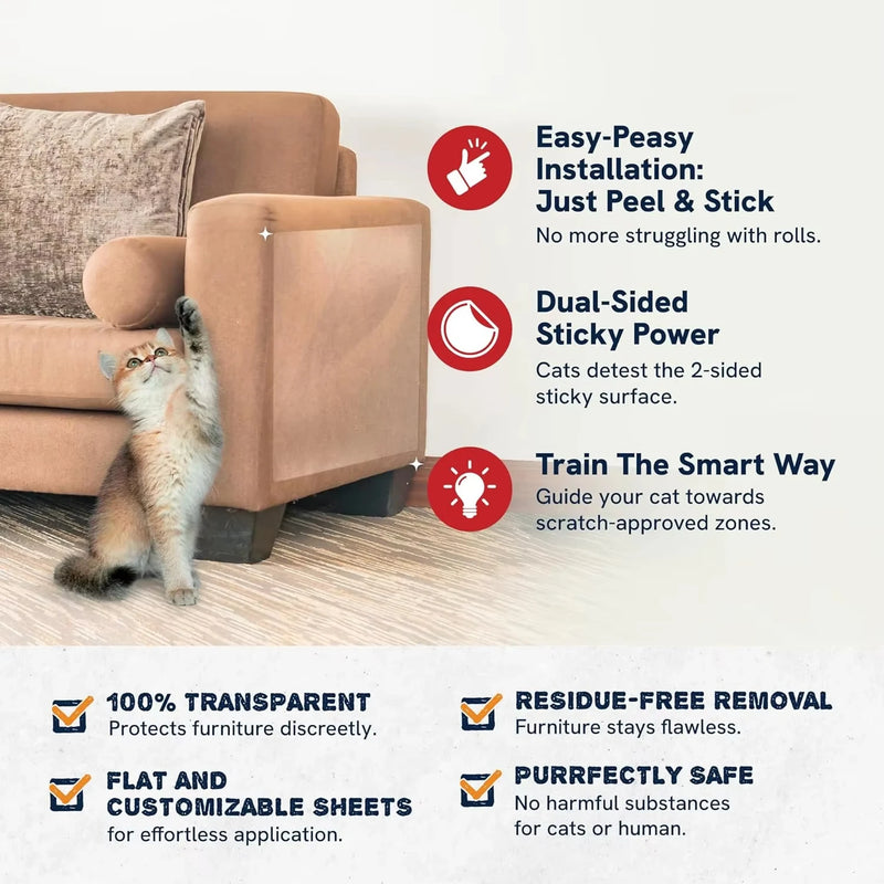 Ruban Anti-Griffures Transparent pour Chats