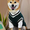 Classic V-Neck Knit Pet Sweater for Small Dogs & Cats