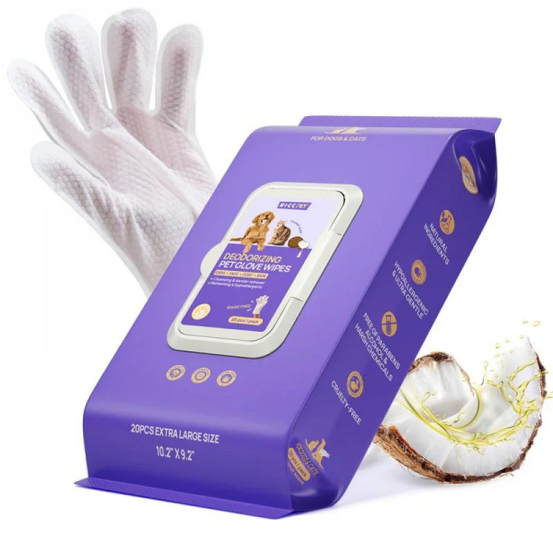 Natural No-Rinse Pet Grooming Wipes