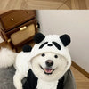Panda Design Hooded Fleece Dog Coat – Warm Winter Jumpsuit for Small & Medium Breeds