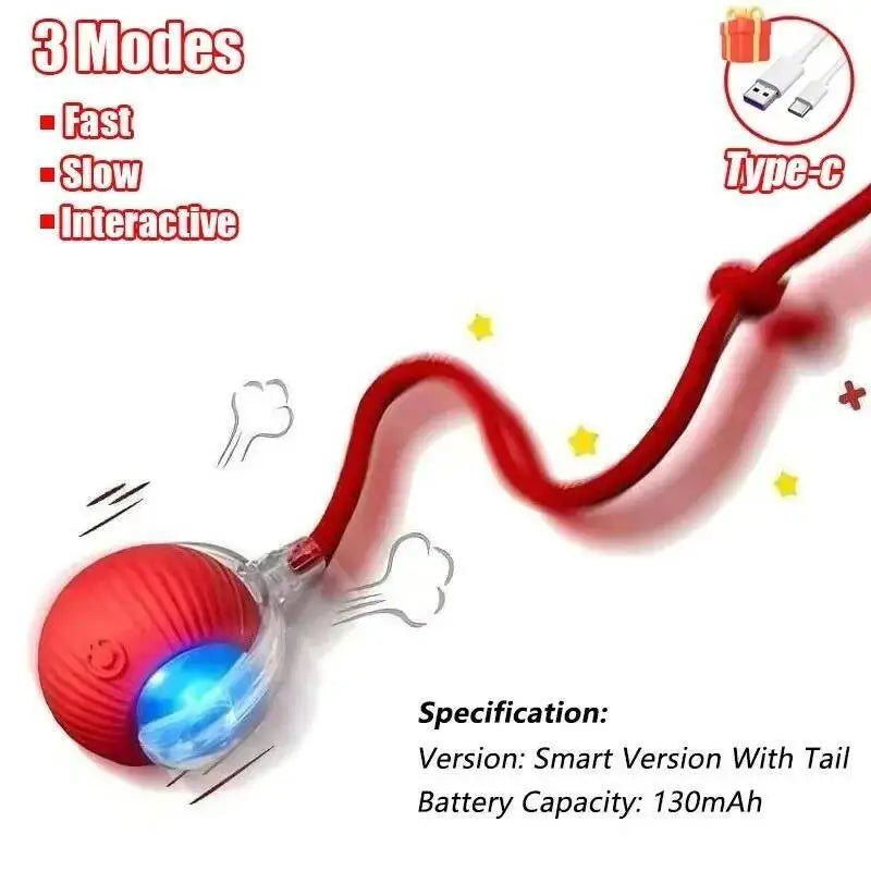 Motion-Activated Cat Toy Ball with Bird Chirping Sounds