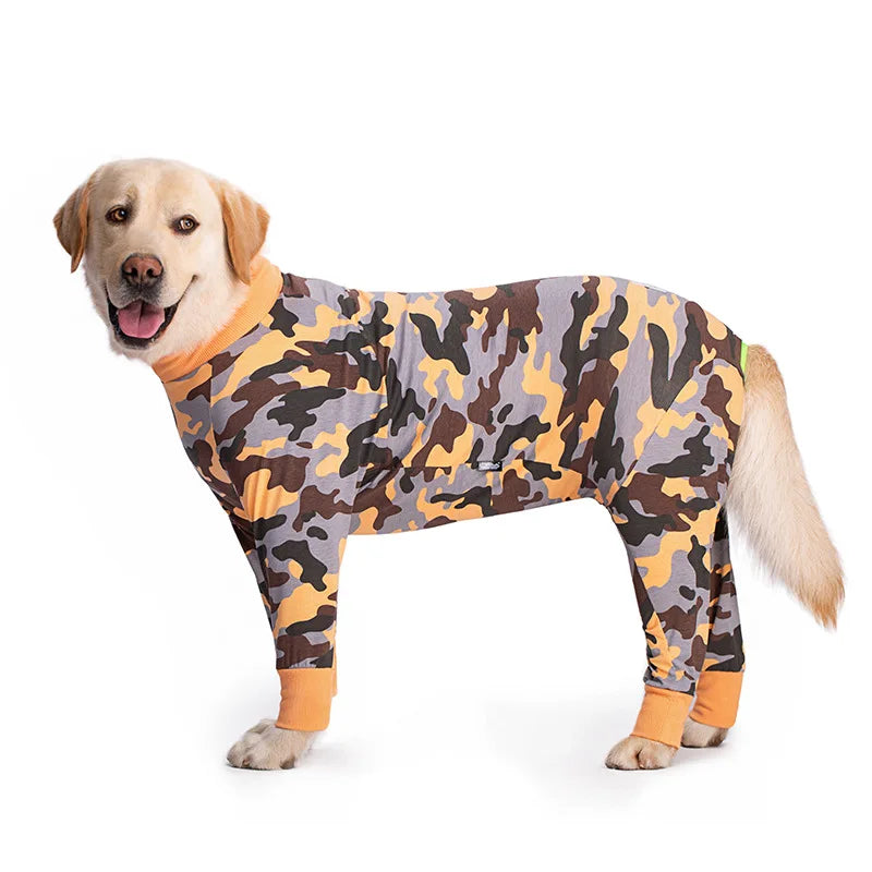 Soft Cotton Dog Pajamas Jumpsuit for Medium & Large Dogs