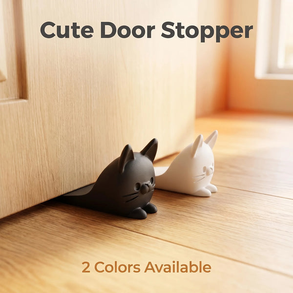 Cute Cat Door Stopper - Non-Slip Anti-Slam Wedge
