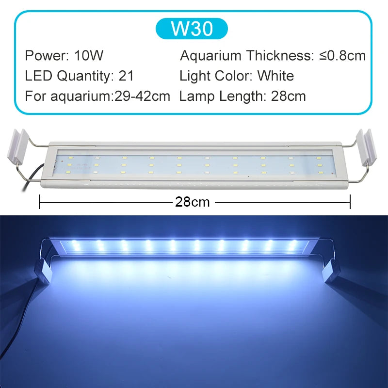 Lampe LED à clipser fine pour aquarium et plantes