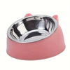Ergonomic Elevated Cat Bowl with Inclined Stainless Steel Design