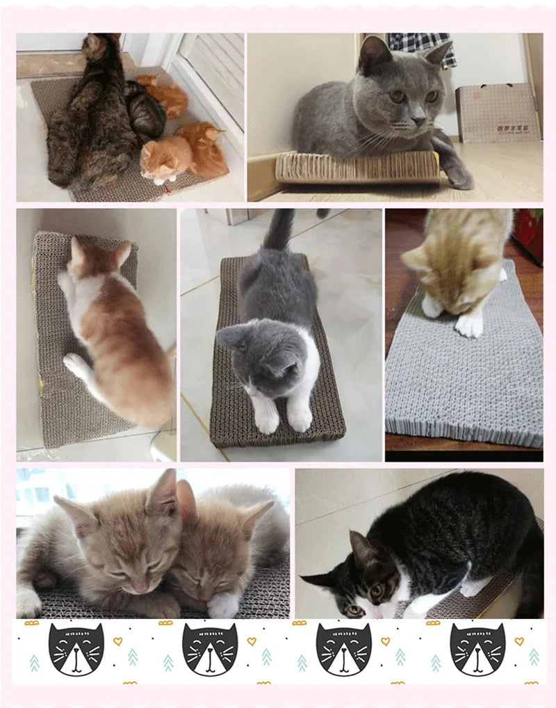 Rascador de Cartón Corrugado Doble Cara para Gatos
