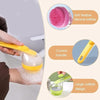 Pet Bath Brush with Shampoo Dispenser and Soft Silicone Bristles