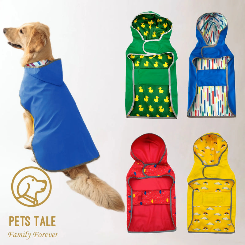 Impermeable Amarillo para Perro de Doble Capa