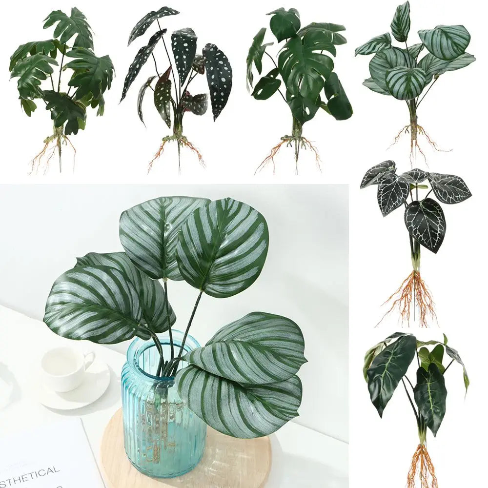 Artificial Hydroponic Plant with Visible Roots – Lifelike Greenery for Home & Event Decor