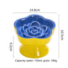 Elevated Ceramic Slow Feeder Bowl for Cats and Small Dogs