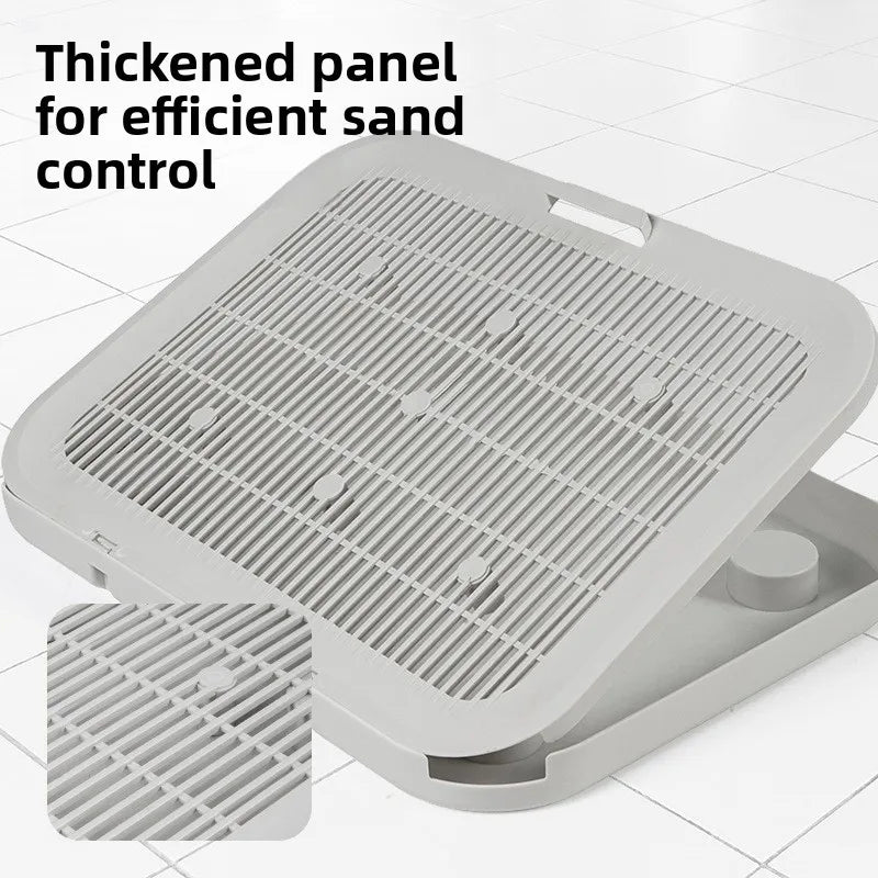 Double-Layer Cat Litter Mat with Non-Slip Base