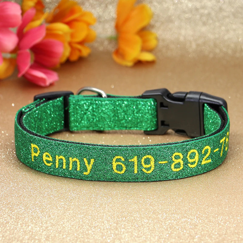 Personalisierte bestickte Nylon-Hundehalsband