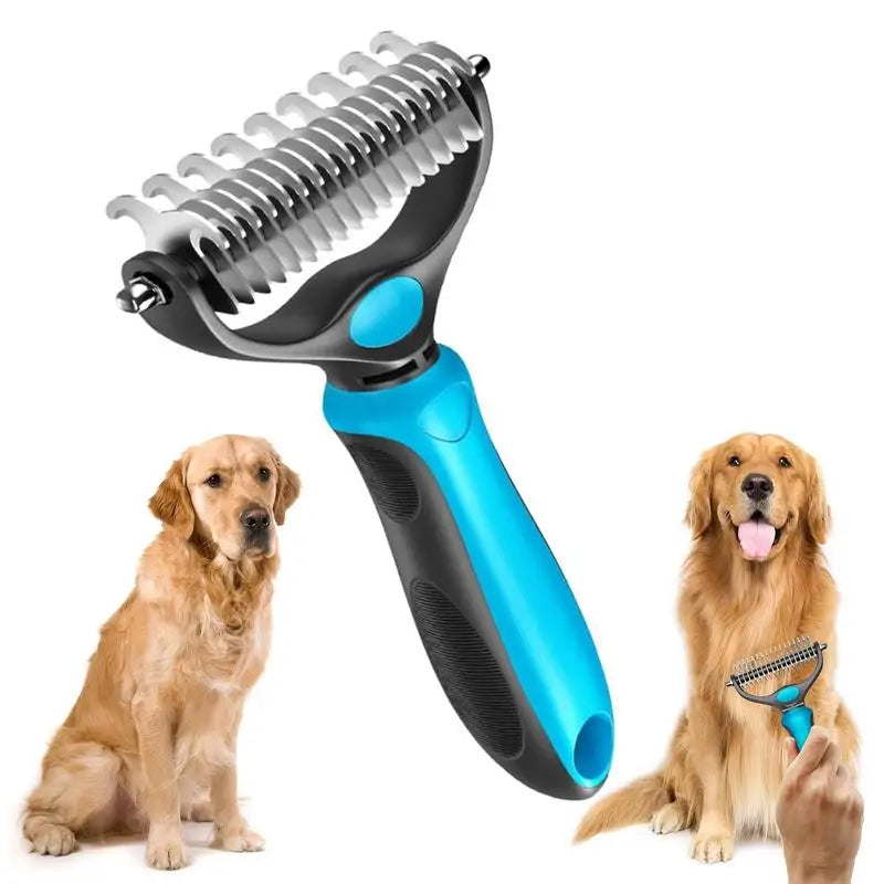 2-in-1 Pet Deshedding Brush for Dogs and Cats