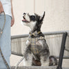 Classic Plaid Dog Collar, Harness & Leash Set with Bowtie