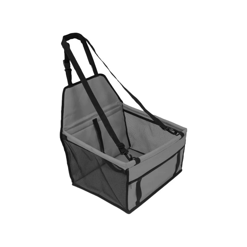 Foldable Car Dog Seat for Small Dogs – Portable Travel Booster with Safety Belt
