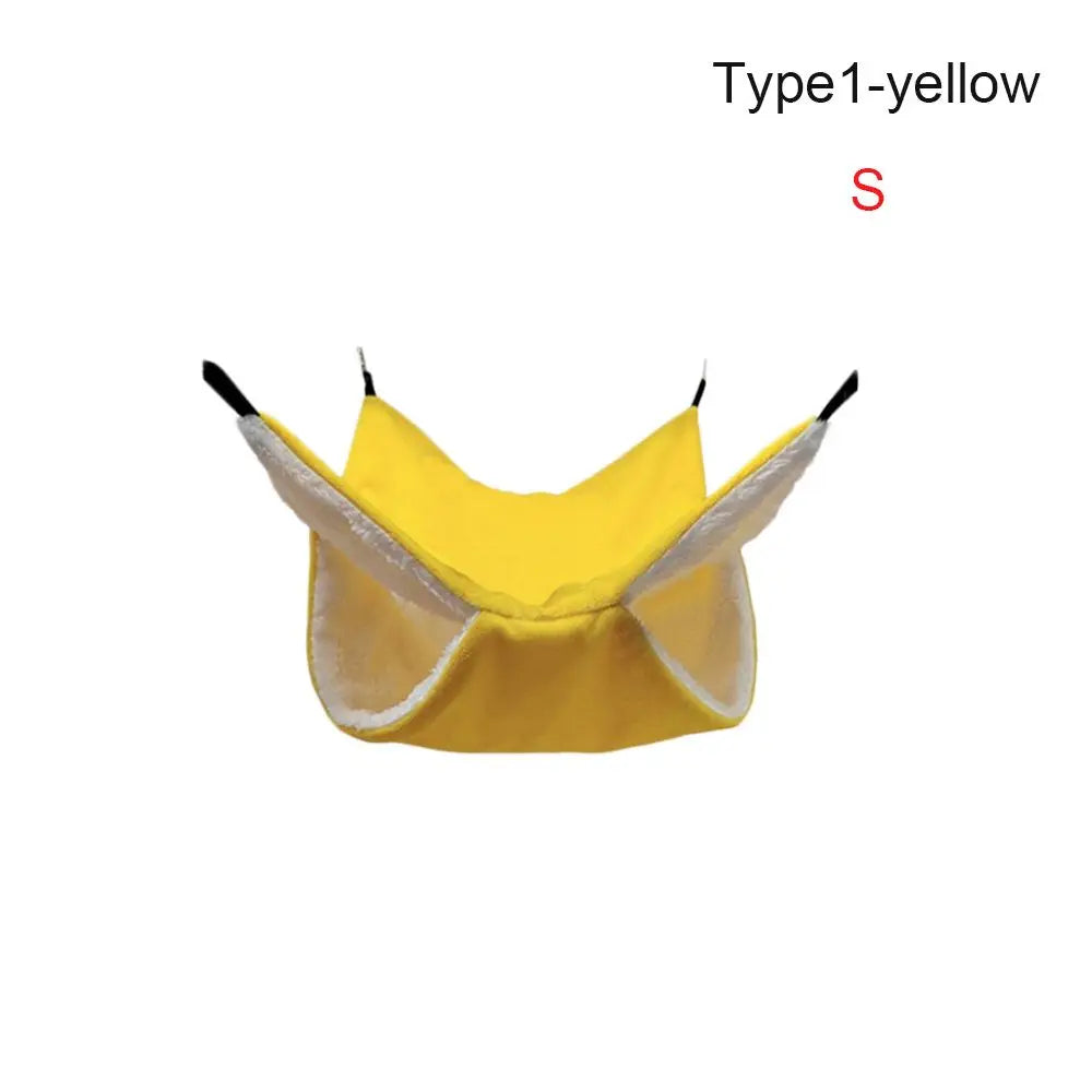 Columpio de mascota suave amarillo tipo 1 con solapas de oreja.