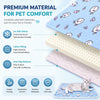 A pet cooling mat featuring ice silk fabric, latex filling, and an anti-slip bottom for pet comfort.