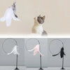 Suction Cup Cat Teaser Wand with Feather Toy and Bell