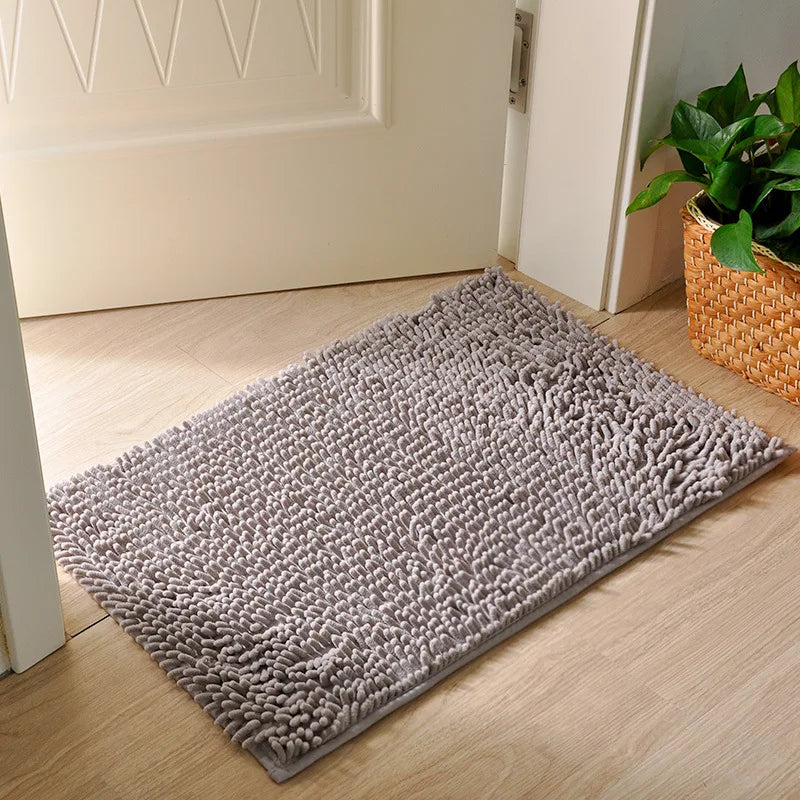 Absorbent Non-Slip Dog Doormat for Muddy Paws, Quick-Drying Washable Entryway Mat