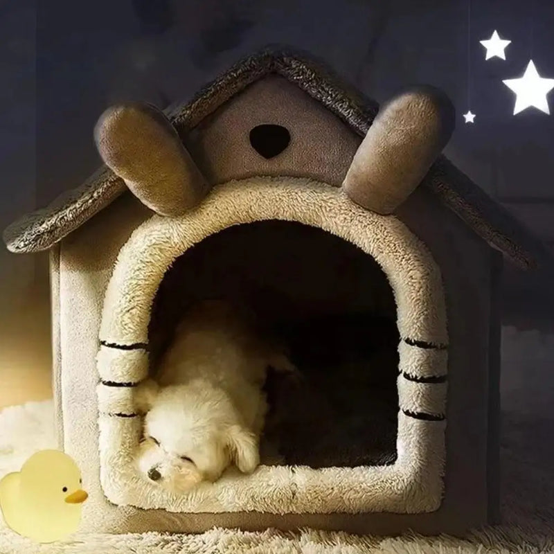 Lit Grotte Chat Peluche Confortable