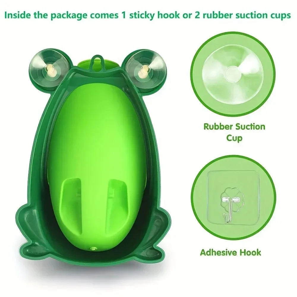 Cute Frog Potty Training Urinal for Boys with Aiming Target