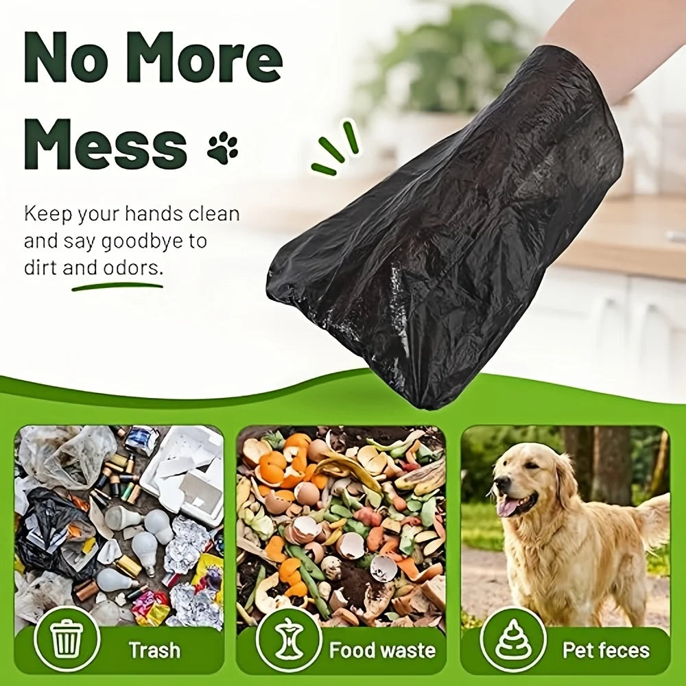 Pet Waste Bags with Dispenser - 320 Count, 16 Rolls Plus Free Leash Clip Holder