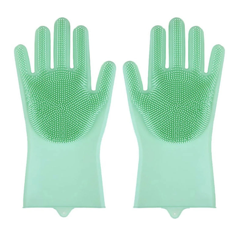 Gants de toilettage en silicone pour animaux