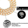 Crystal-Embellished Cuban Link Dog Collar