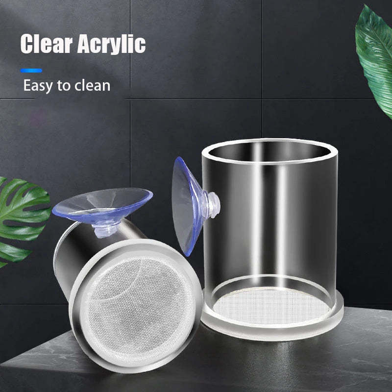 Clear Acrylic Aquarium Feeding Cup Ring Anti-drift Betta Fish Feeder