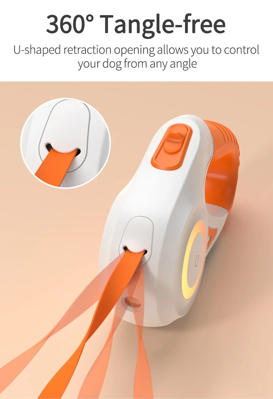 Retractable Dog Leash with LED Light