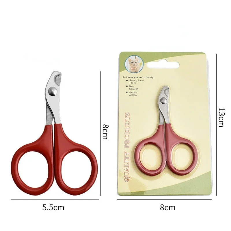 Stainless Steel Pet Nail Clippers with Non-Slip Grip