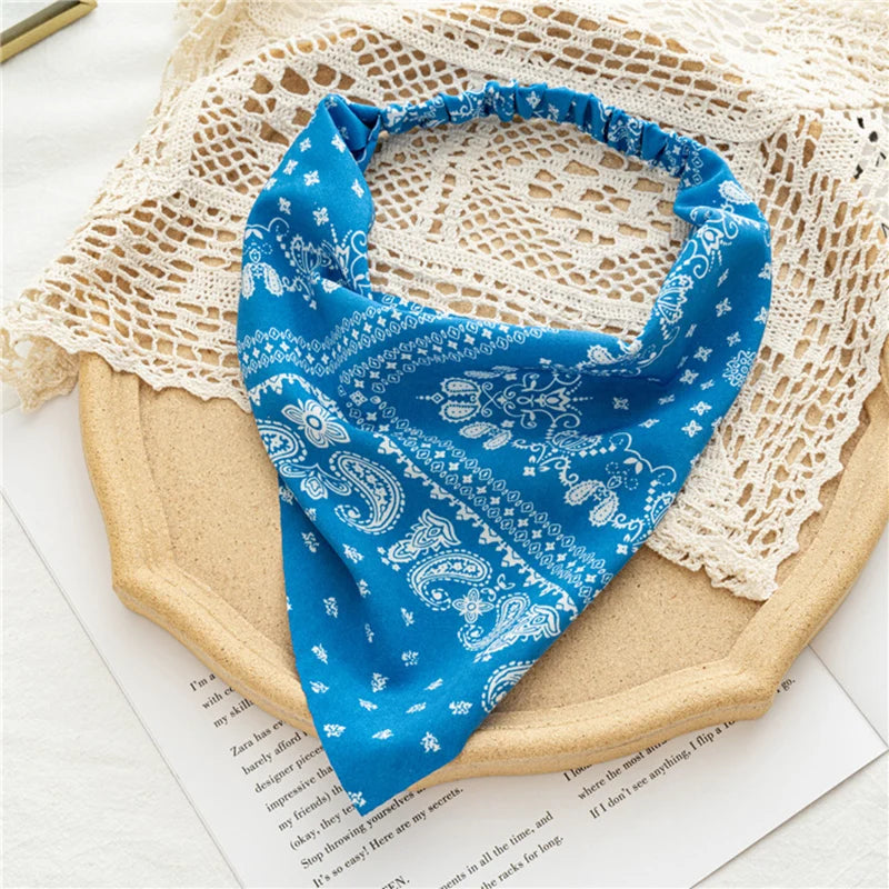Boho Floral Print Cotton Triangle Hair Bandanas