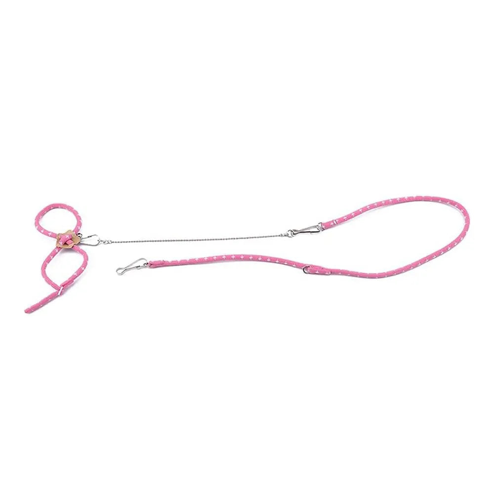 Adjustable Small Pet Harness with Anti-Bite Leash