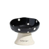 Ceramic Mushroom Cat Bowl with Raised Edge