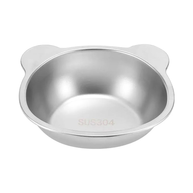 Cuenco Elevado de Acero Inoxidable para Gatos con Protector de Cuello Inclinado