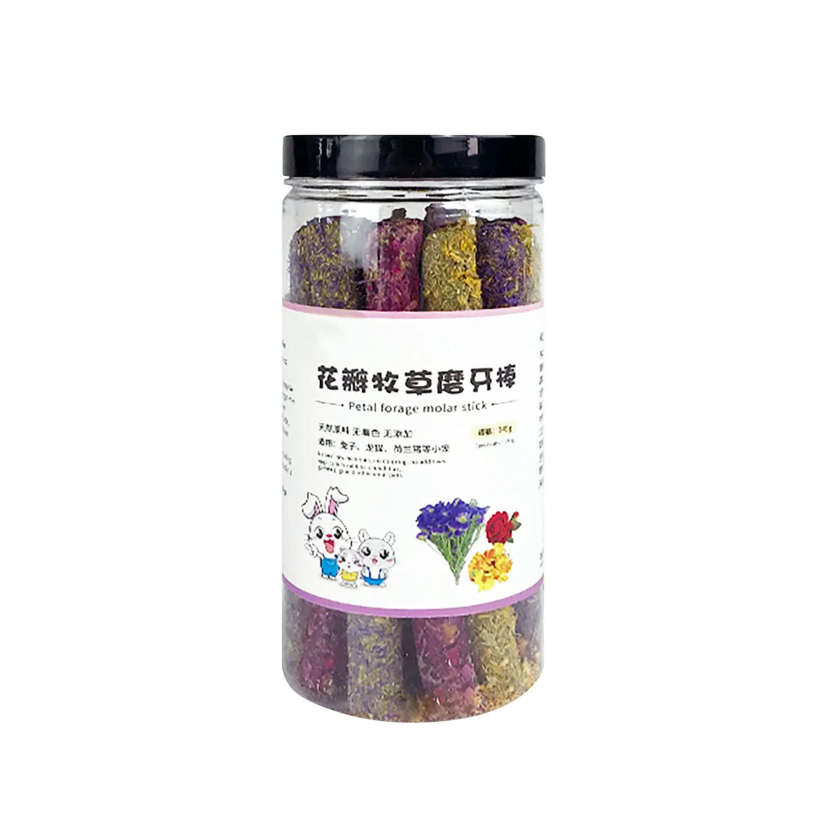 Natural Petal Grass Chew Sticks for Rabbits & Small Animals